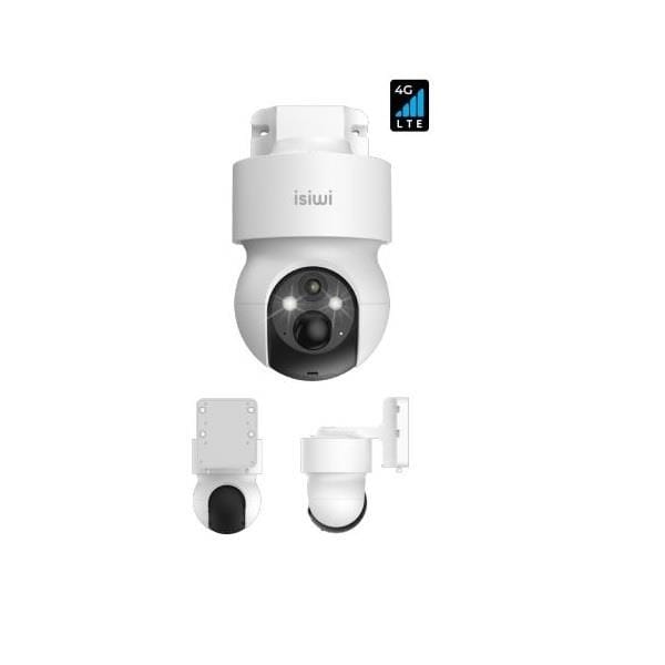 ISWPTBTE4G3MP ISIWI TELECAMERA A BATTERIA 4G REDI+ 2K PT PER ESTERNO IR LED E  SHOWCOLOR  AUDIO BIDIREZIONALE SD C