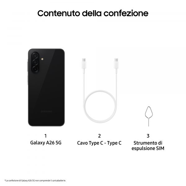 0646886ecb3cfde3c3cc3f418c6bb64bd6f90bb5 SAMSUNG GALAXY A26 5G 128GB 6GB BLACK