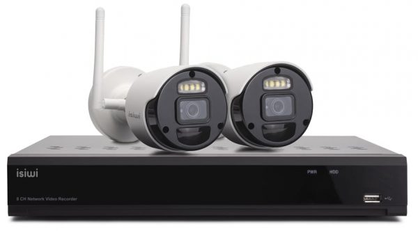65a15c5597715323bdb20a0209b956d1 ISIWI KIT WIRELESS CONNECT S2 ISW-K1N8BF2MP-2 GEN1 NVR 8 CANALI + 2 TELECAMERE IP 1080P 2MPX WIRELES