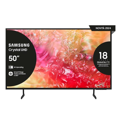 UE50DU7170UXZTICE_ SAMSUNG SMART TV 50" 4K UHD WIFI LAN DLNA DVT2 DVBS2 HDR10 ITALIA NERO