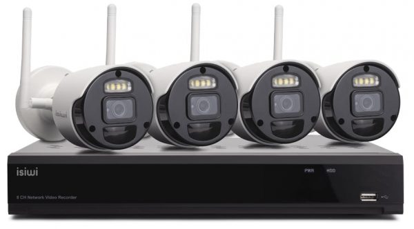 e749169b90e5b96ab73c5e5790a60040 ISIWI KIT WIRELESS CONNECT S4 ISW-K1N8BF2MP-4 GEN1 NVR 8 CANALI + 4 TELECAMERE IP 1080P 2MPX WIRELES