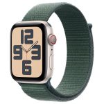 APPLE WATCH SE GPS + CELLULAR 44MM STARLIGHT ALUMINIUM CASE WITH LAKE GREEN SPORT LOOP
