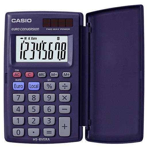 Casio HS-8VERA calcolatrice Tasca Calcolatrice finanziaria Blu