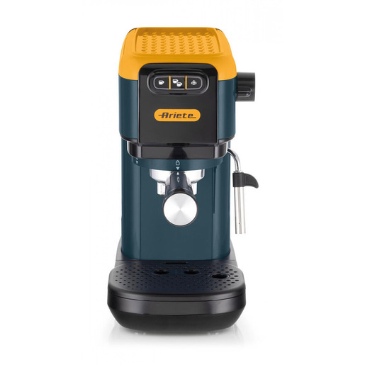 Ariete 1399 Macchina da caffè espresso Mango Yellow, Per polvere e cialde ESE, 1300 W, Capacità 1,1L, 15 bar di pressione, Filtro 1, 2 tazze e cialda