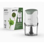 Imetec Tritacompact tritatutto, Lame in acciaio inox, Capienza contenitore 400 ml, Funzionamento a pressione, Compatto, 350 w