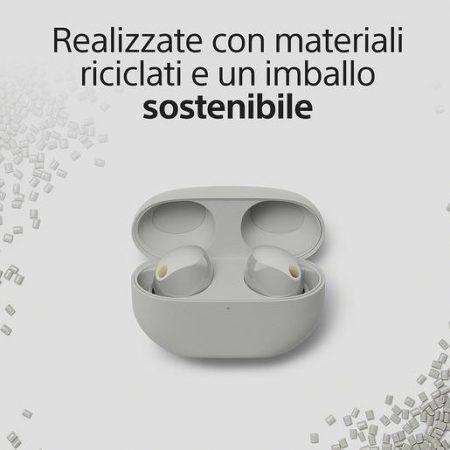 Sony WF-1000XM5 Cuffie Wireless con Noise Cancelling - Durata della batteria fino a 24 ore - Argento