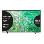 Samsung TV Crystal UHD 4K 55'' UE55DU8070UXZT Smart TV Wi-Fi Black 2024, Processore Crystal 4K, 4K Upscaling, AirSlim Design, OTS Lite