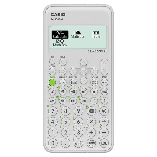 Casio fx-350CW calcolatrice Tasca Calcolatrice scientifica Bianco