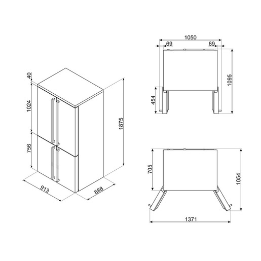 api-rest-00ed29448a7522f610cac04d7b9ea7e0-assets-370cc783a787e458e40ca49b976a0dcd-preview-sgmConversionBaseFormat-sgmEbayProductFormat Smeg FQ60CPO6 frigorifero side-by-side Libera installazione 572 L E Crema