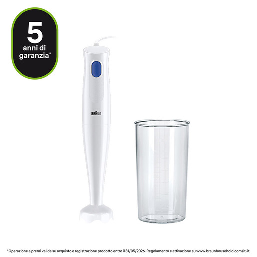 Braun MultiQuick 1 MQ10.001P Minipimer Frullatore ad immersione White