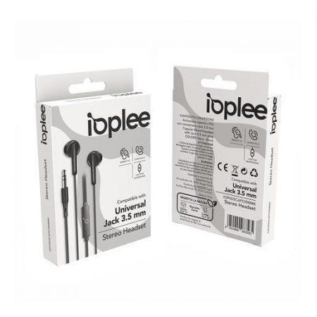 IOPLEE Auricolare Capsula a filo con connettore Jack 3.5 mm - Nero