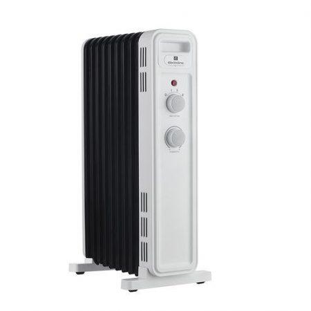 Electroline OFRE9F20M stufetta elettrica Interno Nero, Bianco 2000 W Riscaldatore ambiente elettrico a olio