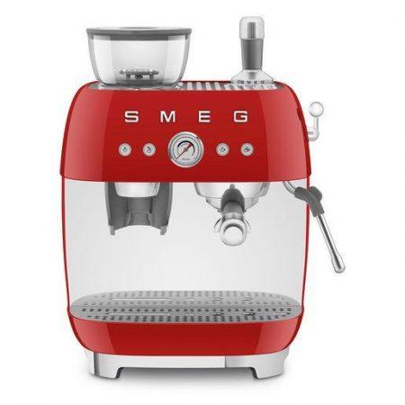 Smeg Macchina da Caffè Espresso Manuale con macinacaffè integrato 50’s Style – Rosso LUCIDO – EGF03RDEU