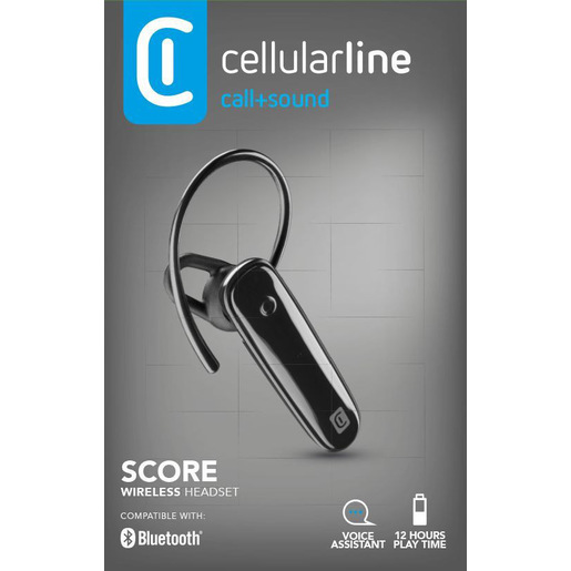 BTSCOREK_BOKPACK_140X90X30_R0724 Cellularline SCORE Auricolare Bluetooth® mono ergonomico con archetto removibile