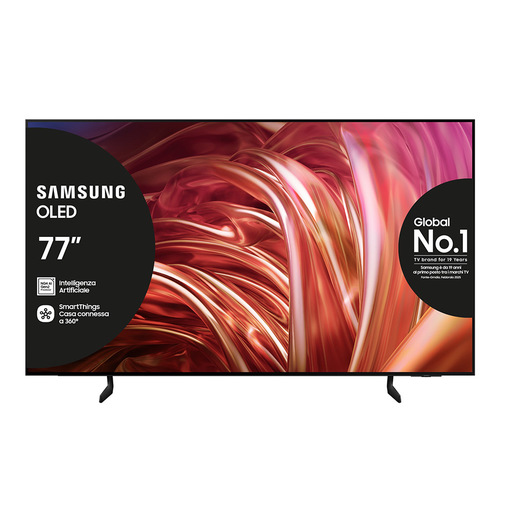 Samsung TV OLED 4K 77'' QE77S85DAEXZT Smart TV Wi-Fi Graphite Black 2024, Processore NQ4 AI GEN2, Self-illuminating pixels, Contour Design, Dolby Atmos