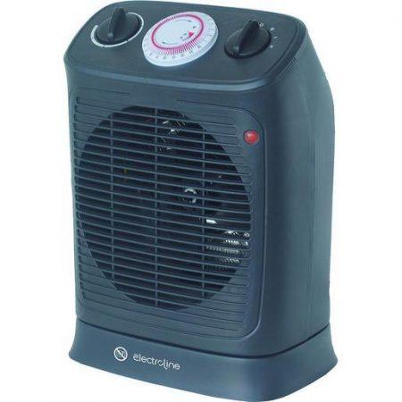 Print Electroline FHE220TIME stufetta elettrica Interno Nero 2000 W Riscaldatore ambiente elettrico con ventilatore