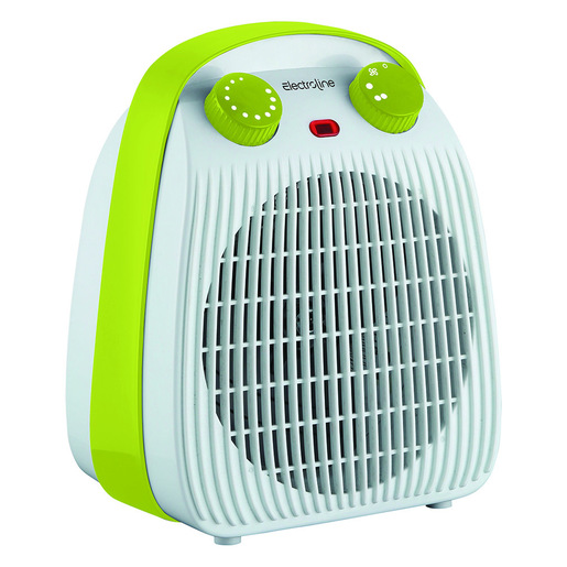 ELECTROLINE-CHE221V-giftbox_next year version Electroline CHE221V stufetta elettrica Interno Verde, Bianco 2000 W Riscaldatore ambiente elettrico con ventilatore