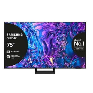 Samsung Q70D TV QLED 4K 75” QE75Q70DATXZT Smart TV Wi-Fi Black 2024, Quantum Processor 4K, 4K AI Upscaling, AirSlim Design, OTS Lite - 0,5 W