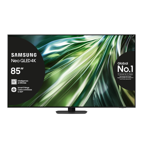 Samsung Smart TV 85'' QE85QN90DATXZT Neo QLED 4K Mini LED Titan Black 2024, Processore NQ4 AI GEN2, Tecnologia Quantum Matrix, Neo Slim Design, Dolby A