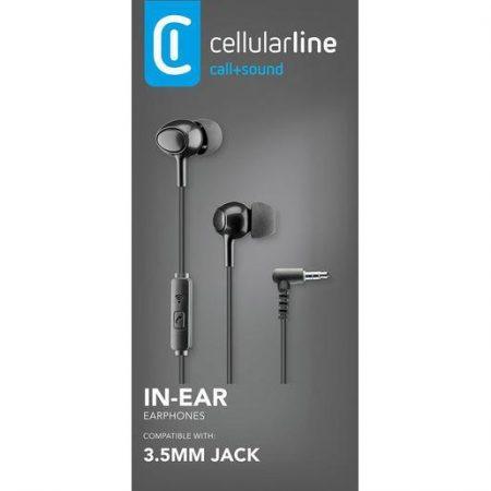 AUINEARK_BOXPACK_140X90X25_TR Cellularline VOICE IN-EAR Auricolari in-ear con microfono, tasto di risposta e connettore Jack 3.5mm