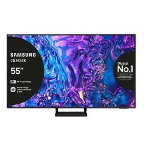 Samsung Q70D TV QLED 4K 55” QE55Q70DATXZT Smart TV Wi-Fi Black 2024, Quantum Processor 4K, 4K AI Upscaling, AirSlim Design, OTS Lite