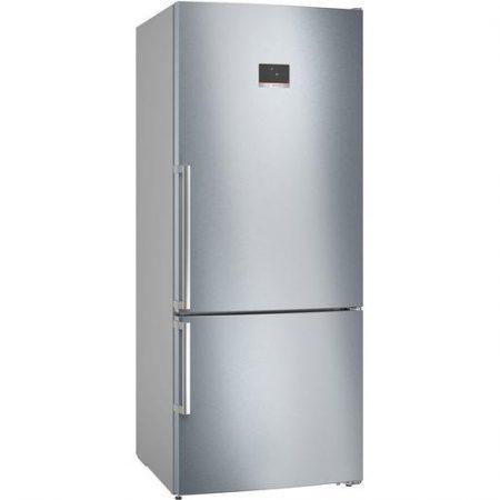 Bosch Serie 4 KGN76XIEP Frigorifero Combinato da libera installazione 186 x 75 cm Acciaio anti-impronta Classe E