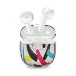 Music Sound Drip Auricolari Bluetooth a capsula con custodia trasparente e fantasie originali