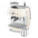 Smeg Macchina da Caffè Espresso Manuale con macinacaffè integrato 50's Style – Panna LUCIDO – EGF03CREU