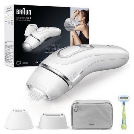 Braun Silk-expert Pro Epilatore Luce Pulsata Silk·expert Pro 3, Epilazione A Casa, Con Custodia, Rasoio Donna Venus, 2 Testine, PL3122