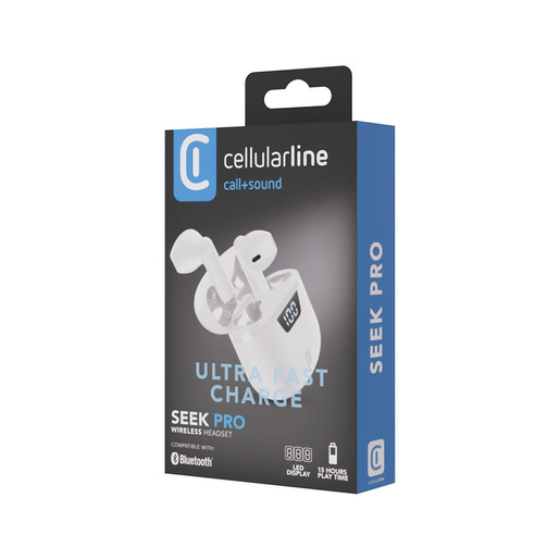 Cellularline SEEK PRO Auricolari senza fili con custodia di ricarica