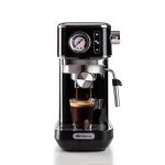 Ariete 1381 Macchina da caffè con manometro, compatibile con caffè in polvere e cialde ESE, 1300 W, Capacità 1,1 L, 15 bar di pressione, Filtro ½ tazze,