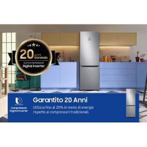 Samsung RB34C775CS9 frigorifero Combinato EcoFlex AI 1.85m 344L Libera installazione con congelatore Wifi 1,85m 344 L con rivestimento in acciaio inox Cl