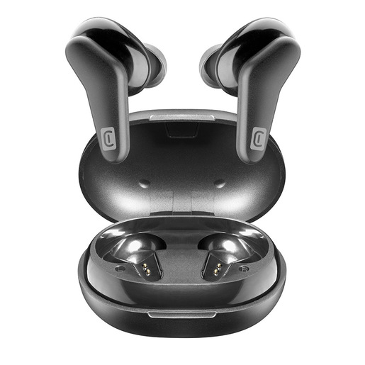 Cellularline HARK Auricolari Bluetooth® True Wireless con custodia di ricarica Nero
