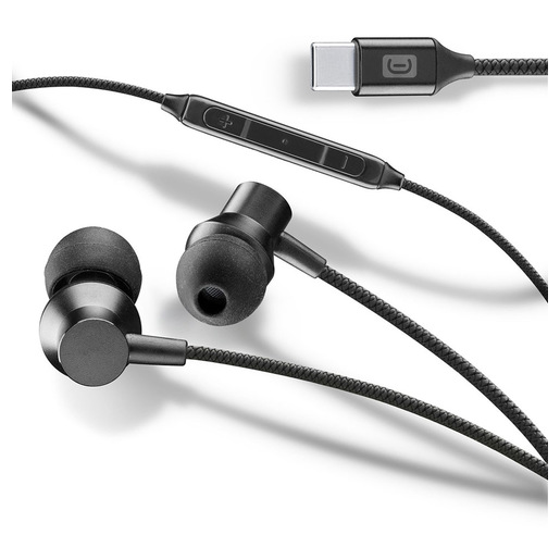 Screenshot Cellularline SPARROW Auricolari in-ear con finiture metalliche, remote control e connettore USB-C