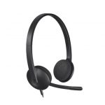 Logitech 981-000475 cuffia e auricolare Cablato A Padiglione Ufficio USB tipo A Nero