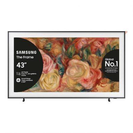Samsung TV QLED 4K 43'' QE43LS03DAUXZT Smart TV Wi-Fi Black 2024, Matte Display, Processore Quantum 4K, Modern Frame Design, OTS Lite