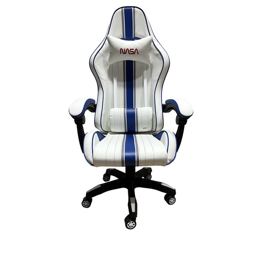 NASA AT012BIS-WB sedia per videogioco Poltrona per gaming Seduta imbottita Blu, Bianco