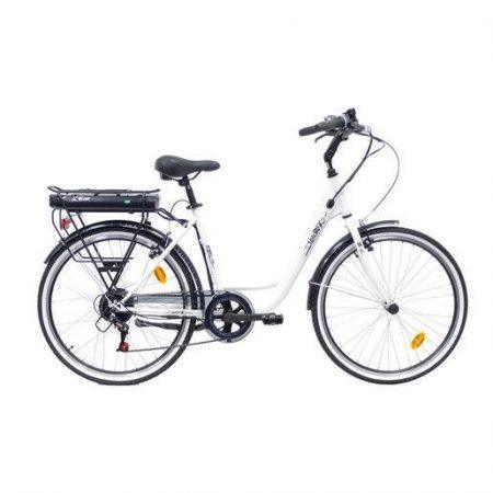TEKLIO TC1 City Bike elettrica 26'' bianca in acciaio