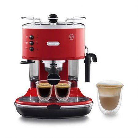 De’Longhi ICONA - Macchina da Caffè Manuale Espresso e Cappuccino, Polvere e Cialde ESE, 1.4L, 1100W, Rosso (ECO311.R)