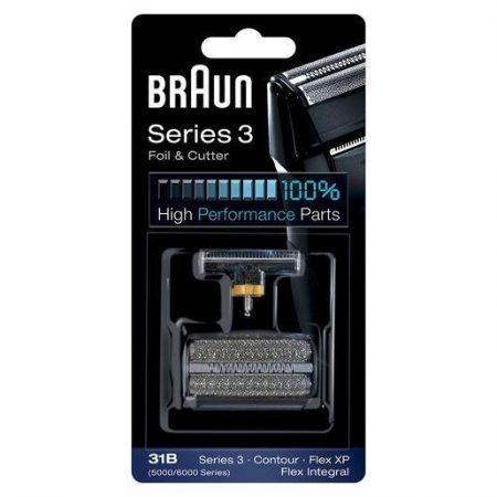 Braun Series 3 Testina di Ricambio per Rasoio Elettrico Uomo 31B Nero - Compatibile Con I Rasoi . Per Un Rasoio Come Nuovo Ogni Giorno