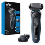 Braun Series 5 51-B1500s Rasoio Elettrico Con Accessorio Regolabarba EasyClick, EasyClean, Wet&Dry, Ricaricabile, Rasoio A Lamina Senza Fili, Blu