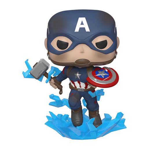 FUNKO POP Marvel: Endgame- Capt A w/Broken Shield & Mjolnir