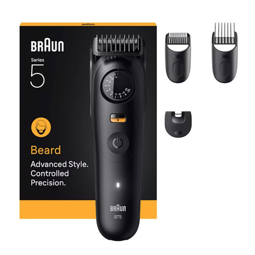 Braun BeardTrimmer 9 BT5520 regolabarba Batteria 40 2 cm Bagnato e secco Nero