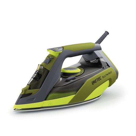 Imetec Eco Perfect Ferro da Stiro a Vapore, Risultati Ottimi con -35% di Acqua e -25% di Consumo Energetico, Piastra con Rivestimento Pro Ceramic, Tri