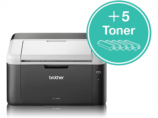 STAMPANTE LASER BROTHER HL1212W+5 TONER INCLUSI STAMPANTE LASER BROTHER HL1212W+5 TONER INCLUSI
