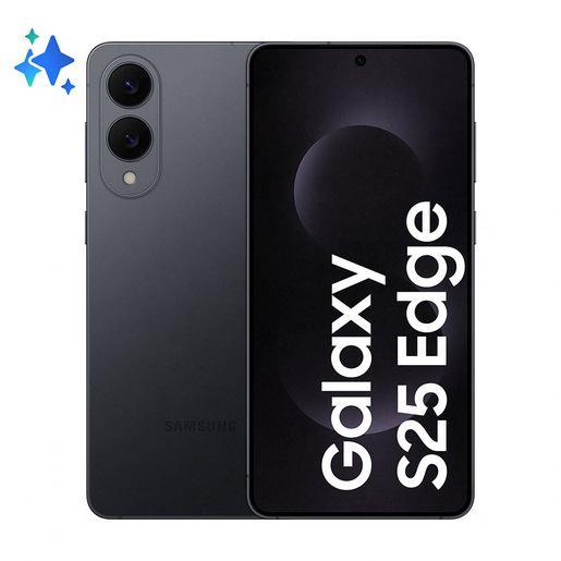 Samsung Galaxy S25 Edge, Smartphone AI, Display 6.7'' QHD+ Dynamic AMOLED 2X, Fotocamera 200MP, RAM 12GB, 512GB, 3.900 mAh, Titanium Jetblack
