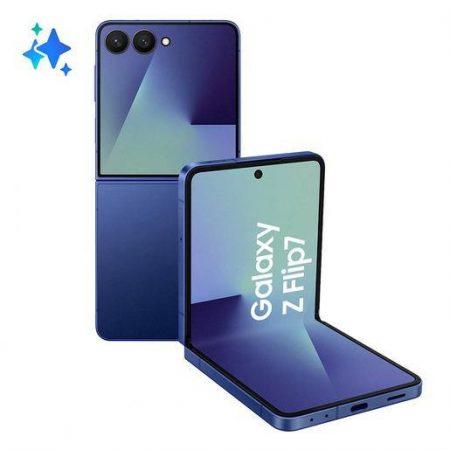 Samsung Galaxy Z Flip7 Smartphone AI, RAM 12GB, 256GB, Display 4,1'' Super AMOLED/6,9'' Dynamic AMOLED 2X, Fotocamera 50MP, Blue Shadow