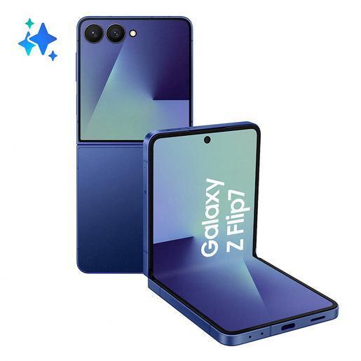 Samsung Galaxy Z Flip7 Smartphone AI, RAM 12GB, 256GB, Display 4,1'' Super AMOLED/6,9'' Dynamic AMOLED 2X, Fotocamera 50MP, Blue Shadow