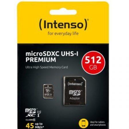 MICRO SD CON ADATTATORE 512GB UHS-I MICRO SD CON ADATTATORE 512GB UHS-I
