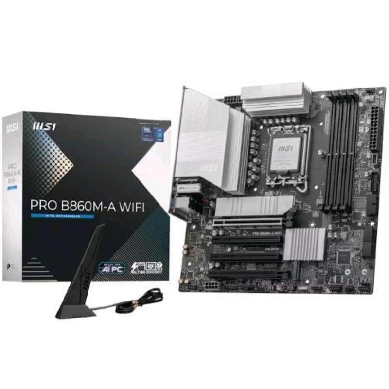Msi pro b860m-a wifi scheda madre micro atx intel b860 lga 1851 ddr5 wi-fi componenti pc